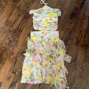 Vintage skirt and halter top combo